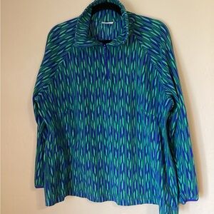 Columbia Quarter Zip Bright Geometric Plus Size